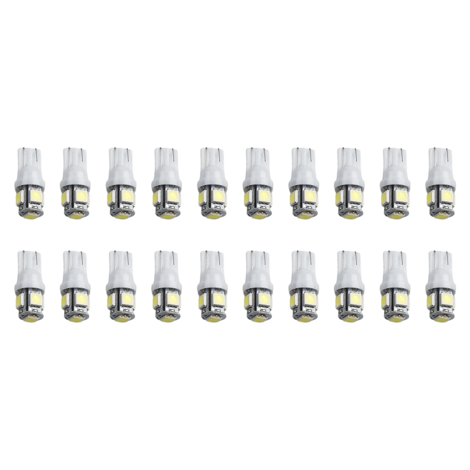 

Accessory 20pcs Car Lights T10 5050 5-SMD White License Plate Interior LED Reading 6000K Anti-vibration Useful