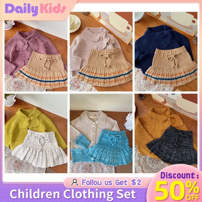 korean-daily-kids-children's-knitwear-sweaters-skirts-for-spring-2024-child-baby-sweatshirt-t-shirts-pants-children's-clothings
