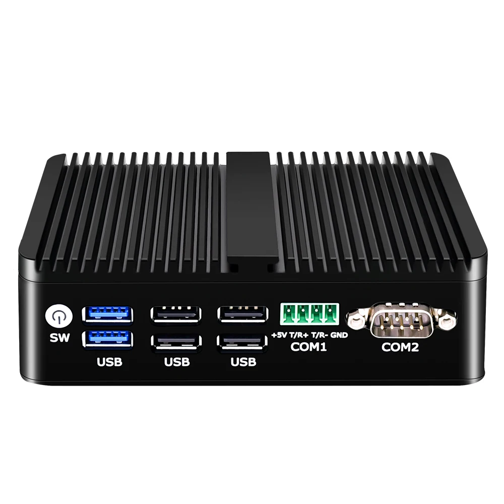 12th Gen 2.5G Firewall Router Intel N100 J6426 4x i225-V LAN 2*COM RS485 RS232 Industrial Fanless Mini PC 2x4K OPNsense Proxmox 3