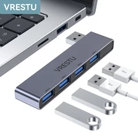 USB to 4 USB 2.0 3.0 5G HUB Multi Port OTG Expansion 4 in 1 Right Side USB Dock Station for PC Laptop Notebook Computer PC Data 1
