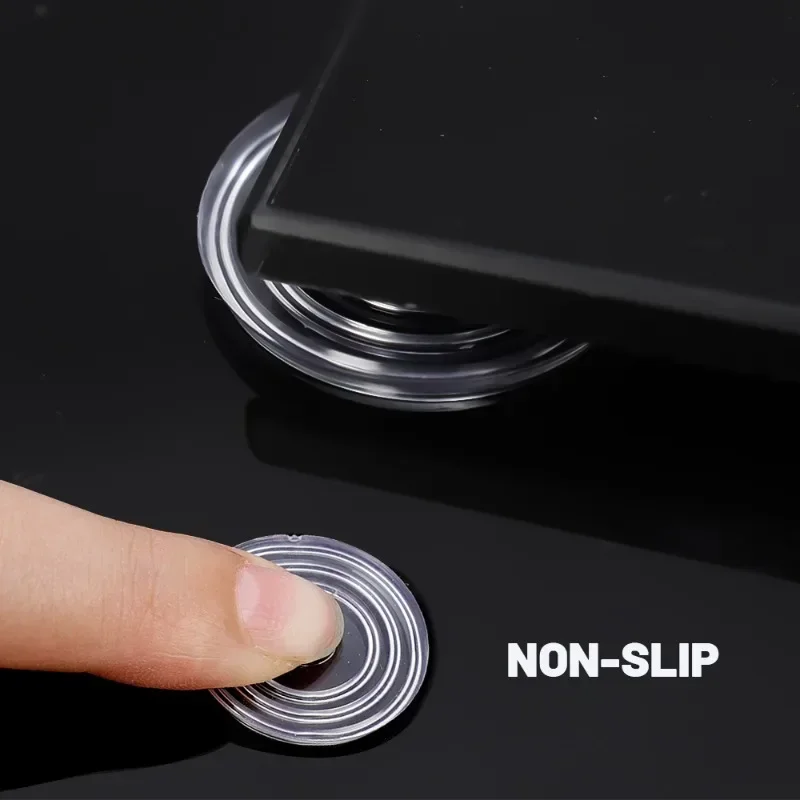 Tea Table Glass Silicone Gasket Anti-skid Rubber Pad Glass Gasket Transparent Table Sucker Accessories Furniture Safety 10/50PCS