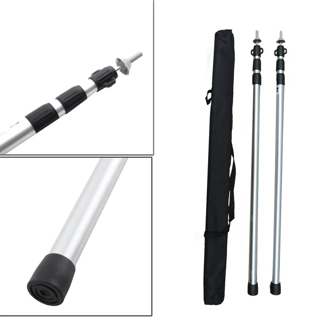 Teleszkópos Sátorrudak 94 ~ 230 Cm Állítható Kemping Napellenző Oszlopok Támogató Rudak Kültéri Felszerelés Sátor Kiegészítők - Image 3