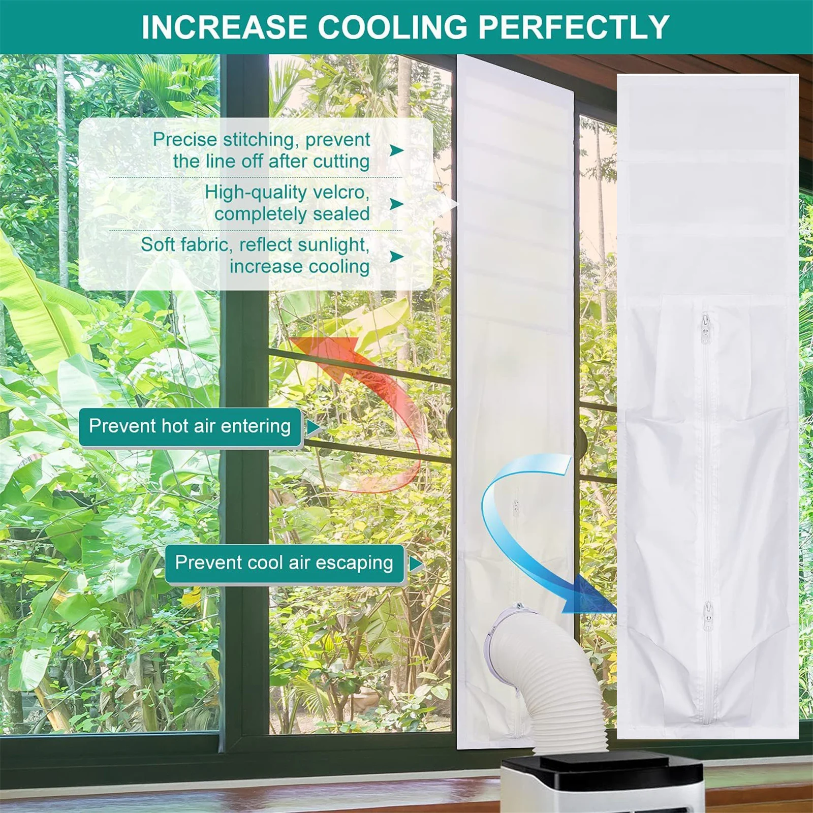 Window Seal Air Conditioner Window Sealing Cloth Universal Window Seal For Portable Air Conditioner Vent Kit