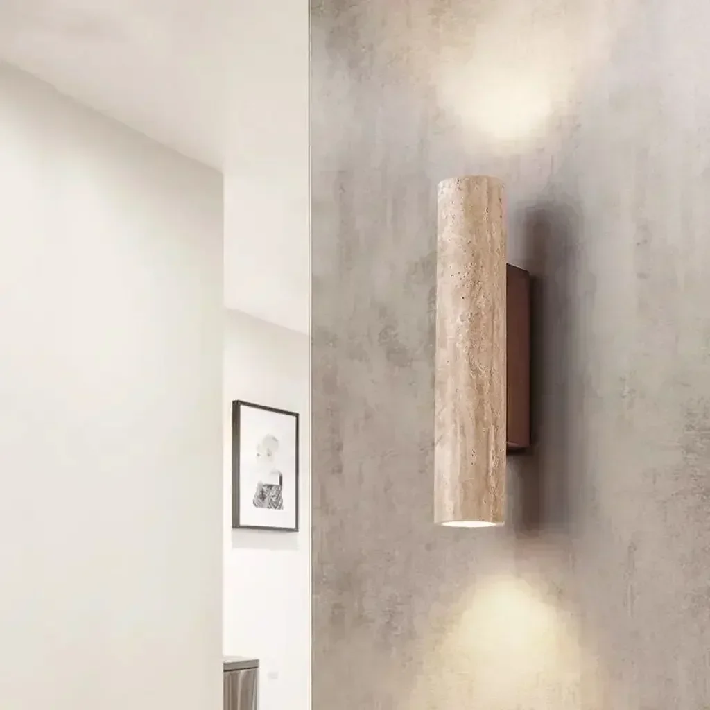 Nordic Led Wall Lamp Travertine Natural Stone Sconce Light with E27 Bulb for Bedroom Living Room Hallway Wall Light led wall lamp,wall sconces light,wall lamp