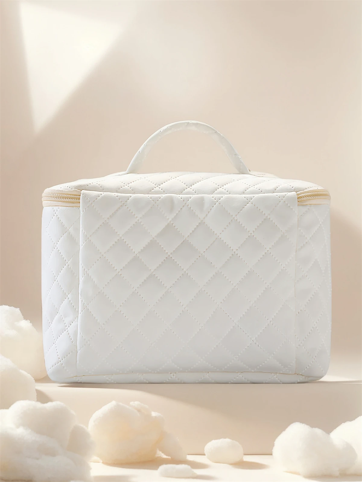 1pc， Portable travel cosmetics with bow pattern, large capacity travel storage bag, cute and stylish makeup bag