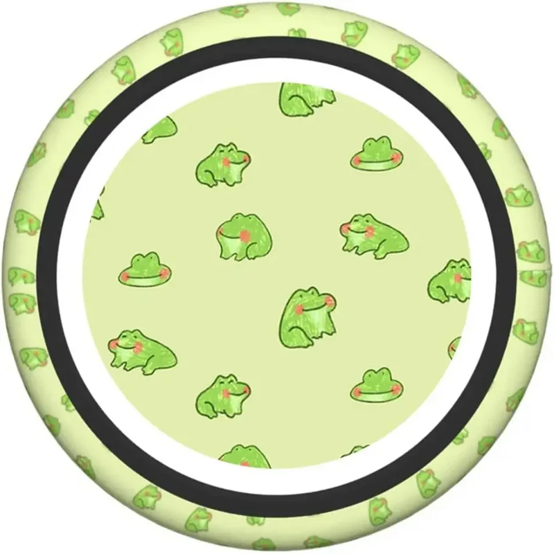 

Cute Frogs Green Steering Wheel Cover 15 Inches for Women MenUniversal Neoprene Anti-Slip Car Steering Wheel Grip Wrap
