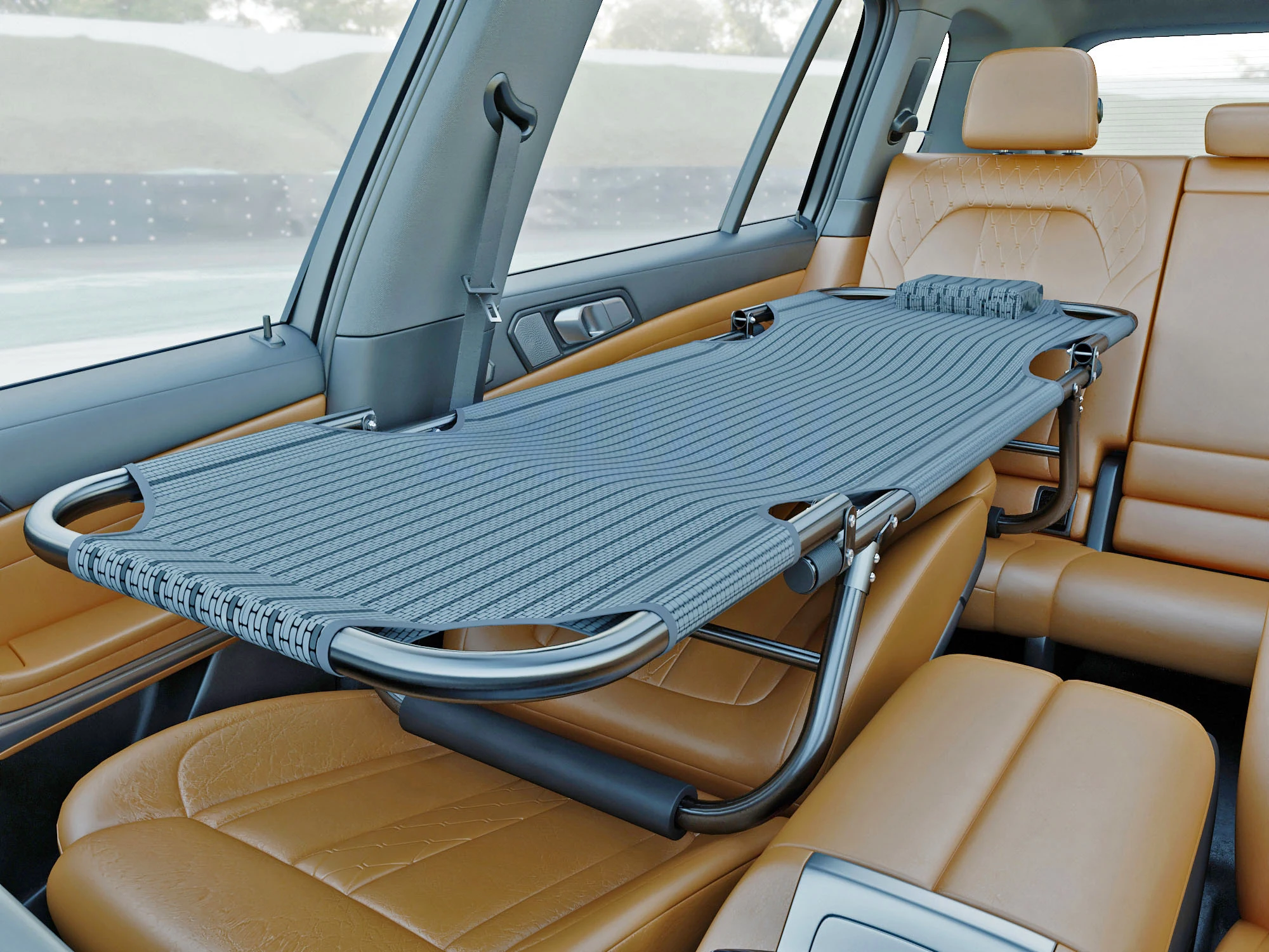 Vehicle Multi-Function Car Bed Car Modified Bed Co-pilot Sleeping Camping Portable Folding Rear Seat Travel