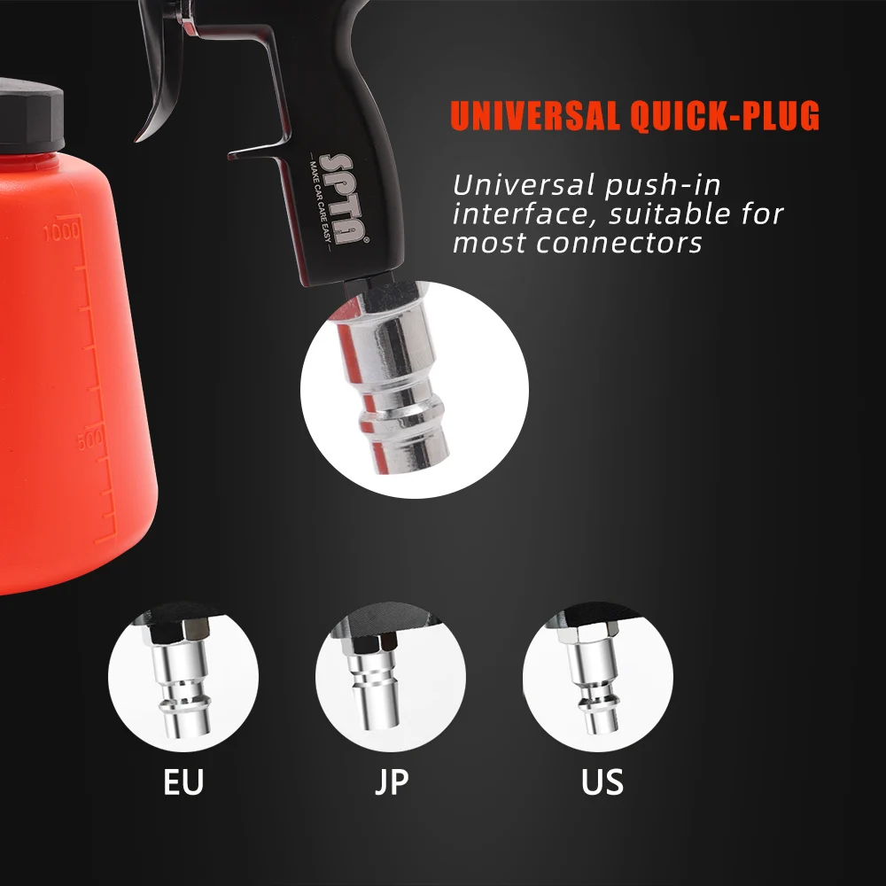 SPTA 공압 에어 스프레이 노즐 폼 물뿌리개 고압 세차용 내외부 청소 토네이도 도구