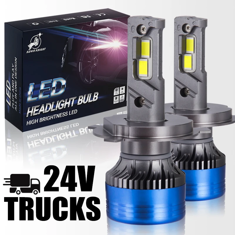 Dawnknight K4L H7 H4 Led 24V Lampadine Per Camion 4300K 6000K H1 H3 H11 Led Lampada Per Faro 12V 24V Luci A Led Per Camion 2 Pezzi