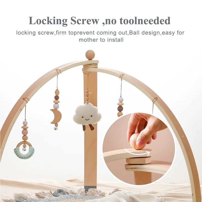 A Baby Play Gym Set Cartoon Cloud Rattle Pendant Baby Room Crib Stroller Decorative Toys Soft Cotton Baby Sensory Toys Baby Gift 6
