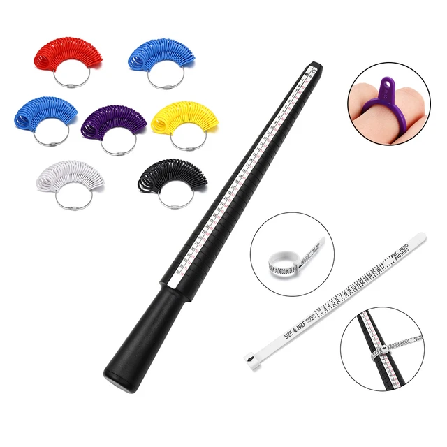 Fashion jewellery tools Ring Size Mandrel Stick Finger Gauge Ring Sizer