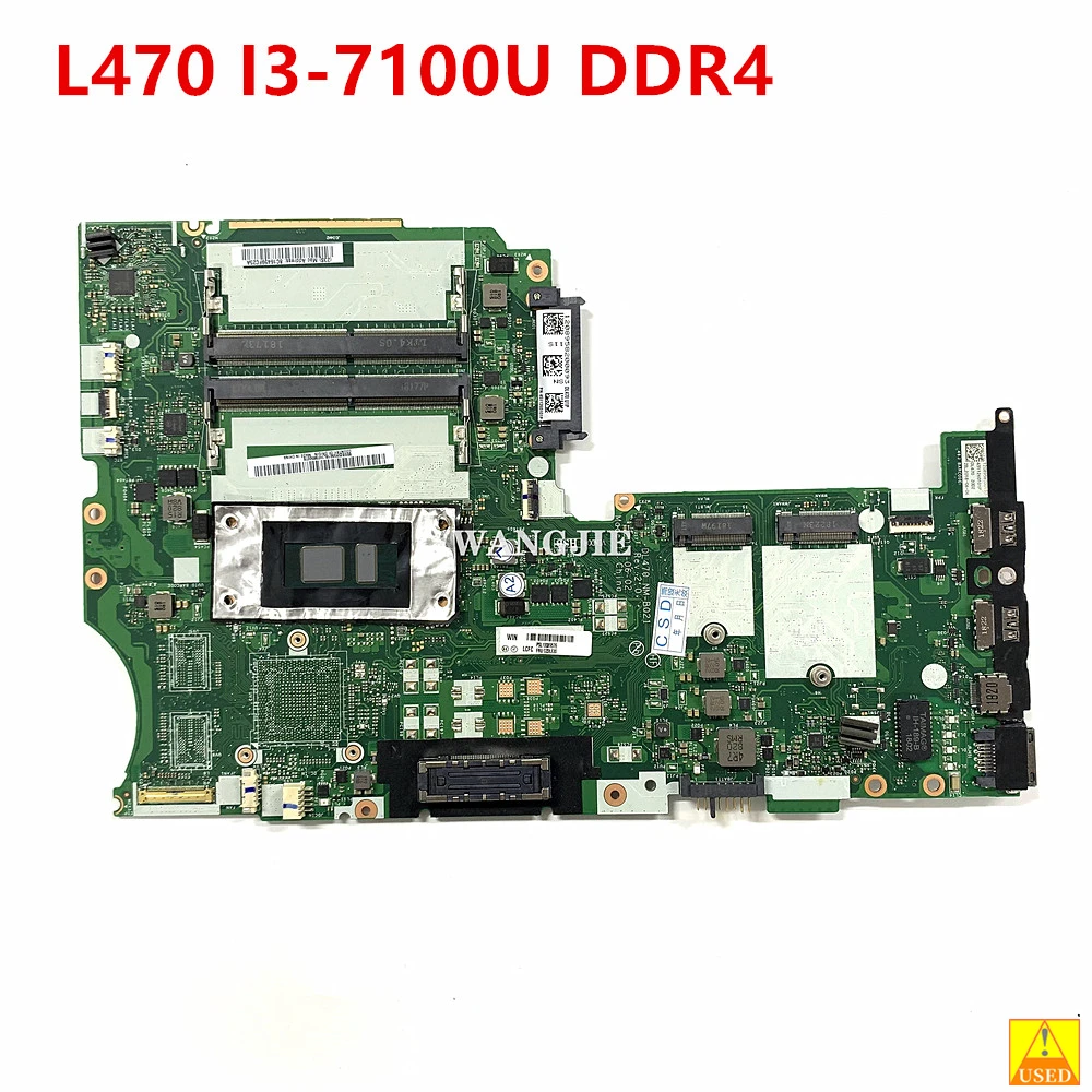 

Used NM-B021 For Lenovo Thinkpad L470 Laptop Motherboard 02DL630 01HY121 01YR927 02DL631 01HY122 SR2ZV I3-7100U DDR4