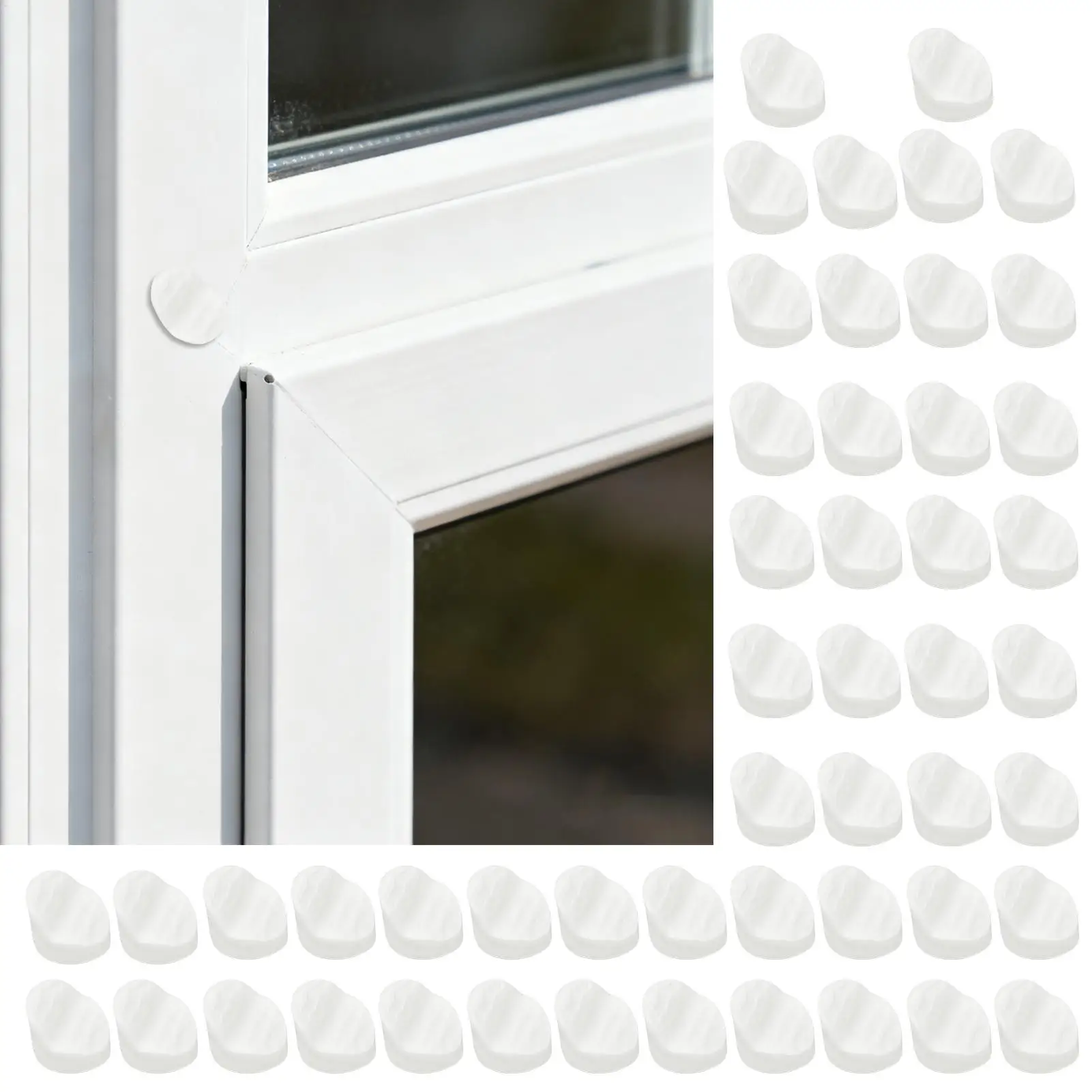 Door Window Screw Hole Plugs 50 Pieces Heavy Duty White Round Insert End Caps Screw Hole Frame Plugs Cover For Door Window