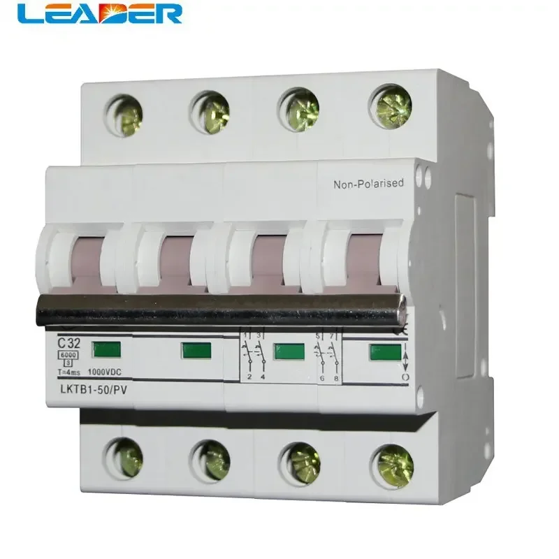 

LEADER SOLAR 4P 1000V DC Circuit Breaker SOLARB DC 1000V Swtich Isolator 6A 10A 16A 20A 32A 40A 50A 63A Mainland China