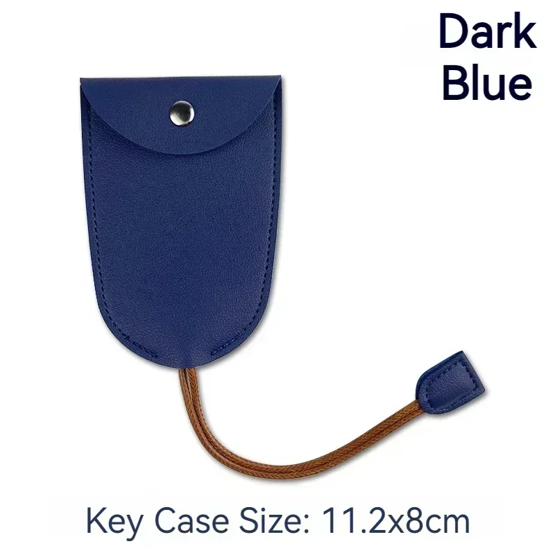 Elegant Leather Key Case Cover - Large-Capacity Key Sleeve with Holder Hook