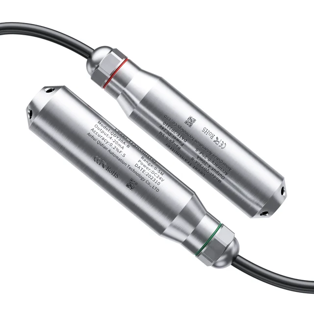 เครื่องส่งสัญญาณระดับน้ำ0-3.3V เซ็นเซอร์วัดระดับอุทกสถิต4-20mA 5ม. 50ม. 100ม. 300ม. DC24V ถังน้ำของเหลวทรานสดิวเซอร์ 5