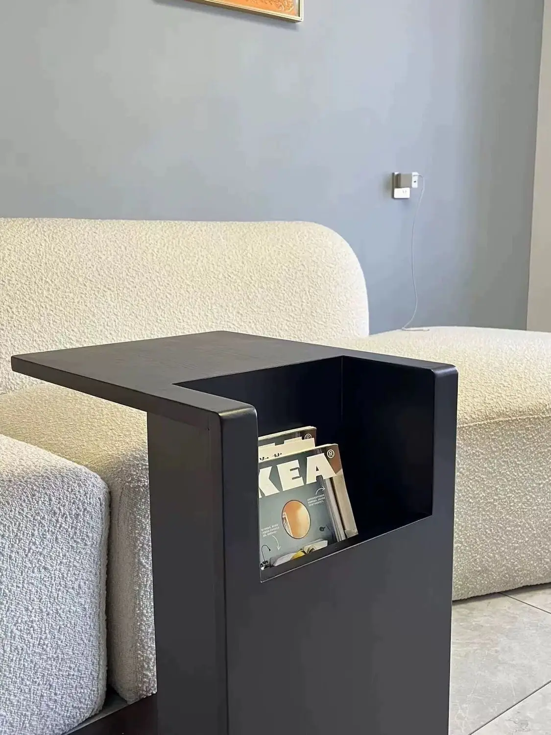 Italian Rubber Wood Side Table Minimalist Storage Small Coffee Table Sofa Simple Small Apartment Creative Corner Table