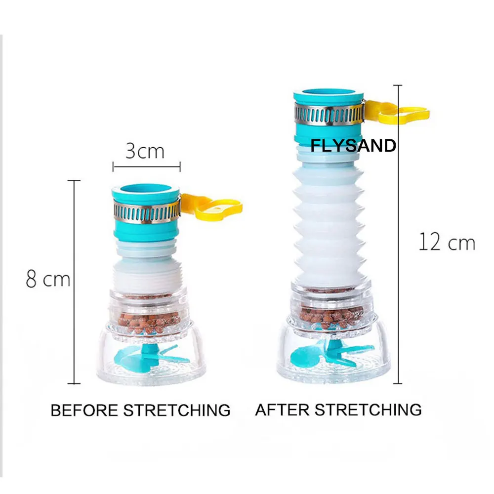 Faucet Water Filter JJYY Maifan Stone 360 &deg; Rotating Telescopic Shower Tap Kitchen Splash-proof Shower