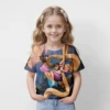 MINISO Disney Princess Rapunzel 2024 Summer 4-14 Years Children Kids Cool Boy Cute Girls Lightweight 3D Print T-Shirt Tops 2