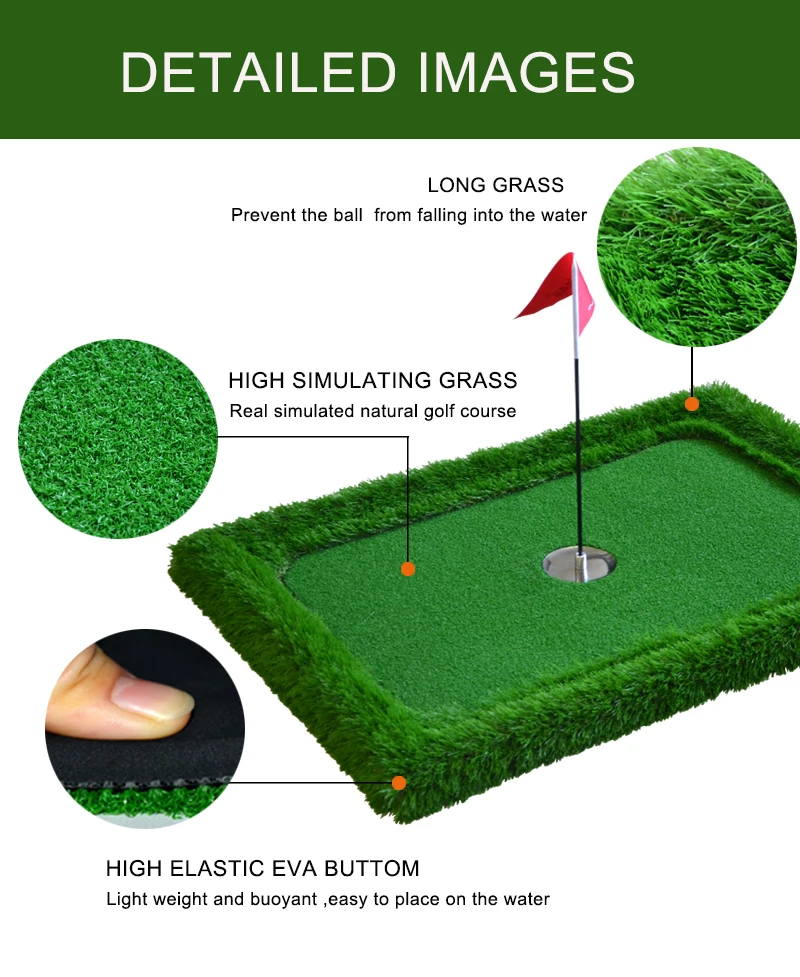 Description Picture 5 of itemGolf Game Floating Chipping Green Golf Turf Mat Set for Outdoor Backyard Swimming Pool Games