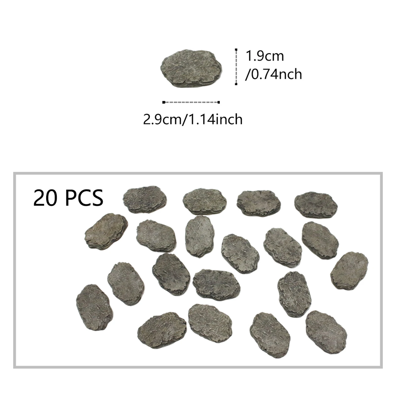 20pcs Miniature Resin Footstone Statue Fairy Garden Landscape Ornaments Bonsai Accessories For Garden Yard Patio Outdoor Decor