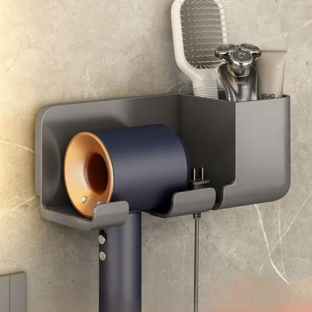 Storage Rack Bathroom Storage Shelf Storage Shelf Bathroom Shelf Bathroom Accessories Bathroom Corner Shelf Shelf Bracket Hair Dryer Holder Hair Tool Holder 1 Wall Mounted Hair Dryer Bracket Bathroom Shelves Punch-free Storage Rack Space Saving