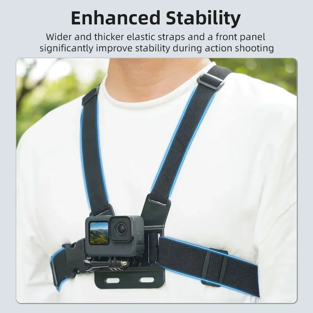 Chest Strap Mount Belt,For DJI Action 5 Pro/Insta360 X5/Osmo 360 Camera,Harness for Phone,Sports POV Photographic Accessories