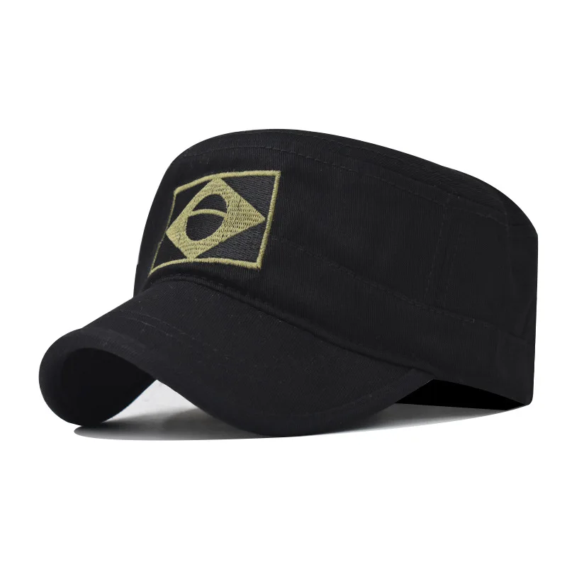 Outdoor Unisex Tactical Camo Military Climbing cap Embroidery Brazil Flag Flat Team Baseball Caps Army Force Jungle Hiking Hats camouflage hat,baseball hat,sports caps,camouflage cap