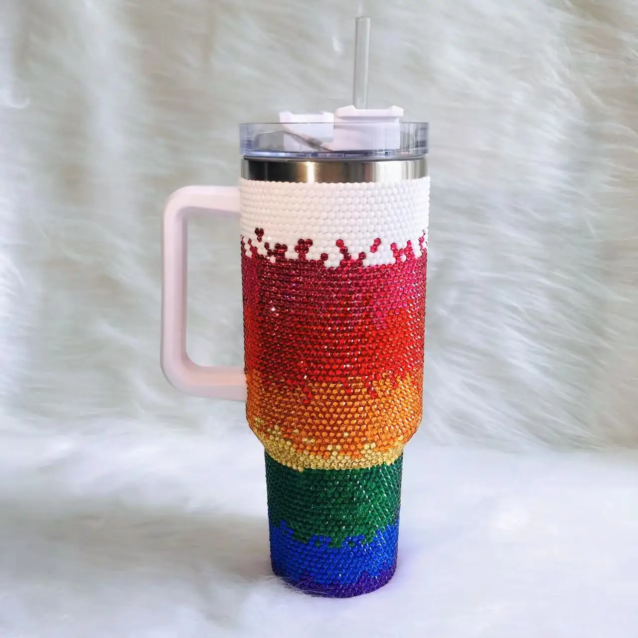 40 oz. Tumbler with Handle, Personalized Tumbler with Straw and Lid, Custom  Gift