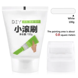 Eco - Friendly White Wall Roller Brush for Interior Repair and Graffiti Touch - Up (01)