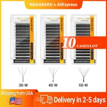 NAGARAKU Ship from USA 10 Cases W Shape 3D 4D 5D Eyelashes Free Tax Fast Shipping Delivery in 2-5 days Mix8-15mm Size - Trending Best Selling Aliexpress Dropshipping Products Product September 2026
