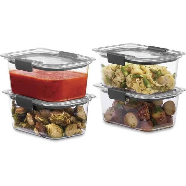 Rubbermaid Brilliance Food Storage Container, Medium Deep, 4.7 Cup, 2-Pack