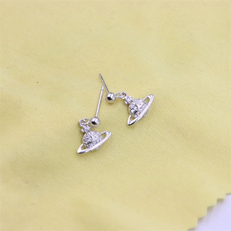 

ZFSILVER Trend Fashion Love Sterling 925 Silver UFO Fixed Star Dangle Earrings For Women Charm Accessories Wedding Jewelry Gift