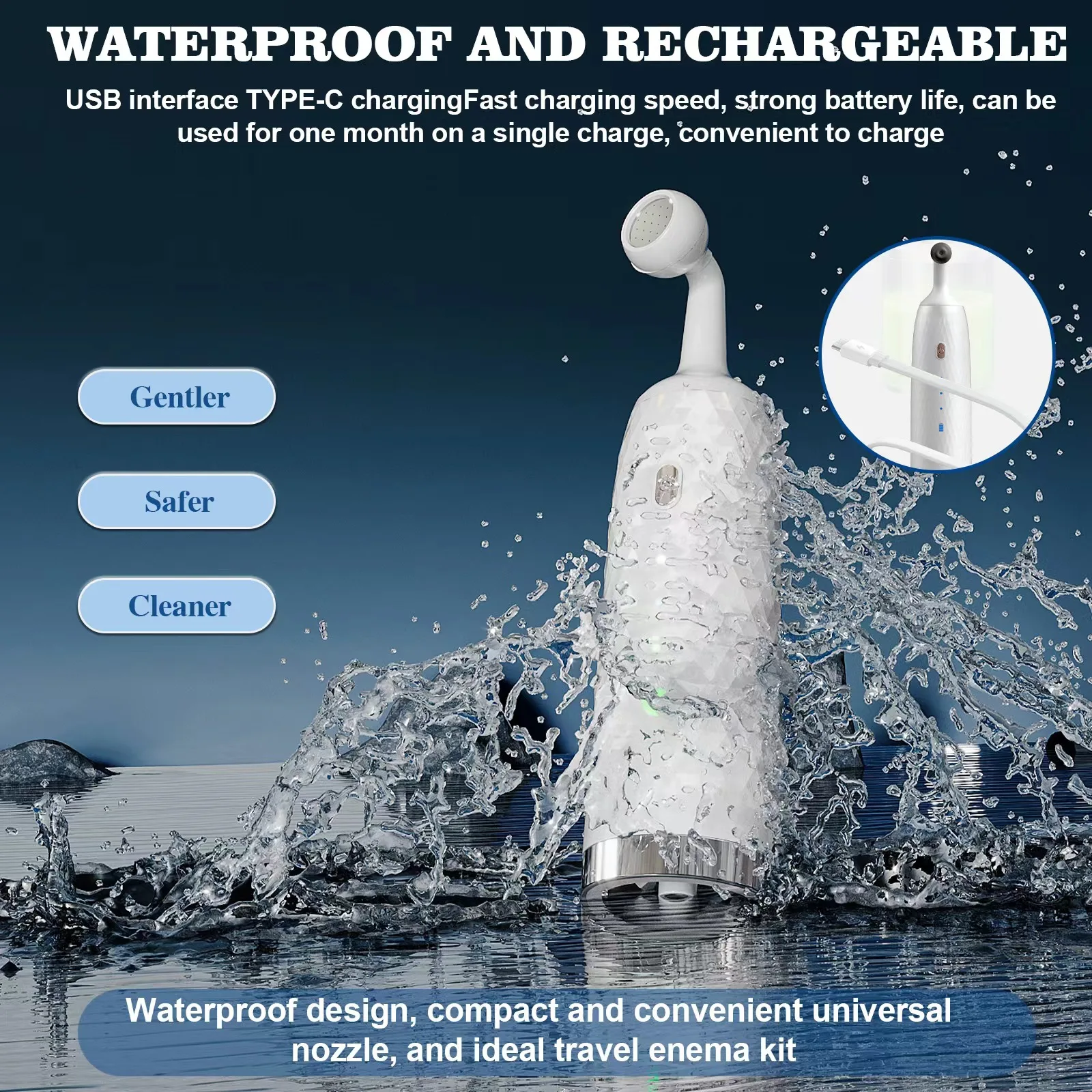 Portable electric wash basin for both men and women, suitable for both internal and external use, hemorrhoids gynecologi