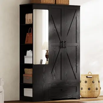 Armoire Wardrobe Closet 70 Inches, Wood 1