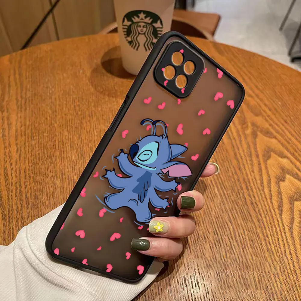 thumbnail image 1 of Matte Case for OPPO A97 A96 A95 A94 A93 A92 A78 A74 A73 A72 A57 A55 A54 A53 A17 A16 4G 5G Case Funda Lilo & Stitch Cartoon Anime, 1 of 5