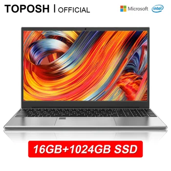 TOPOSH Laptop 15.6 inch Intel N5095 16GB RAM 512GB SSD Business Office Netbook Windows 10 11 Gaming Notebook Gamer Pc Portable 1