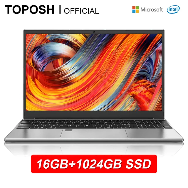 TOPOSH Laptop 15.6 inch Intel N5095 16GB RAM 512GB SSD Business Office Netbook Windows 10 11 Gaming Notebook Gamer Pc Portable 1