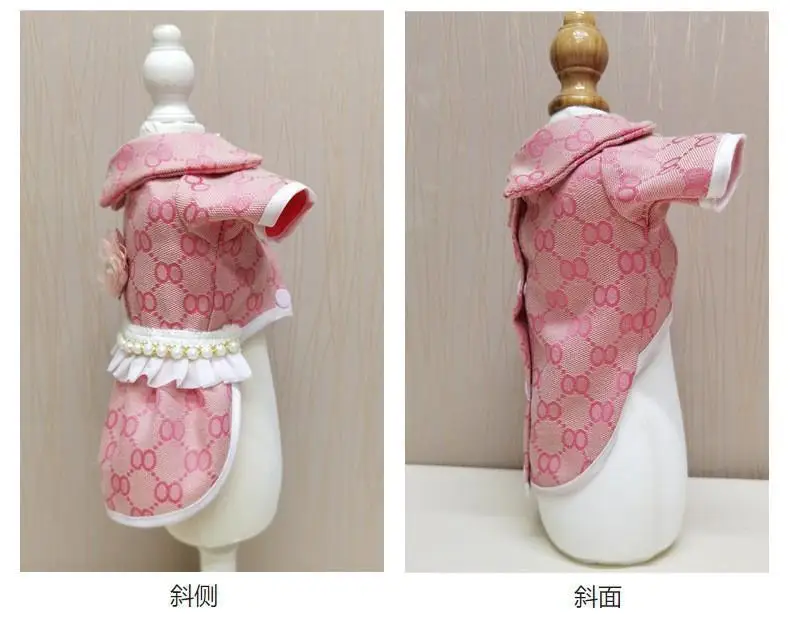 Dog Dress Plaid - Cotton Small & Medium Dog Clothes Spring Autumn Pet Fashion