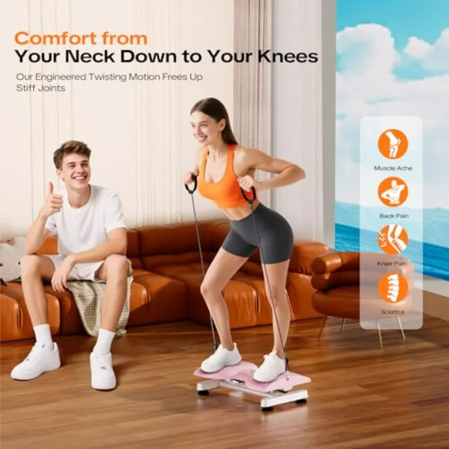 Waist Twister Machine Exercise, Noiseless Anti-Slip Ab Twister Board for Women & Men, Core Abs Workout Home Gym Exercise Equipme