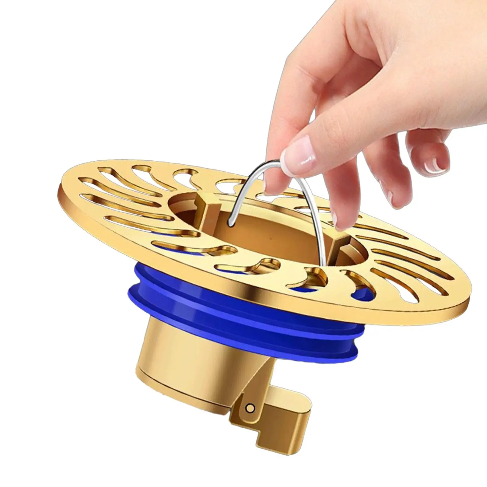 Self Closing Odor Proof Floor Drain Core Household Copper Floor Drain Odor Stopper for Sinks Toilets Bathtub Basements Kitchen