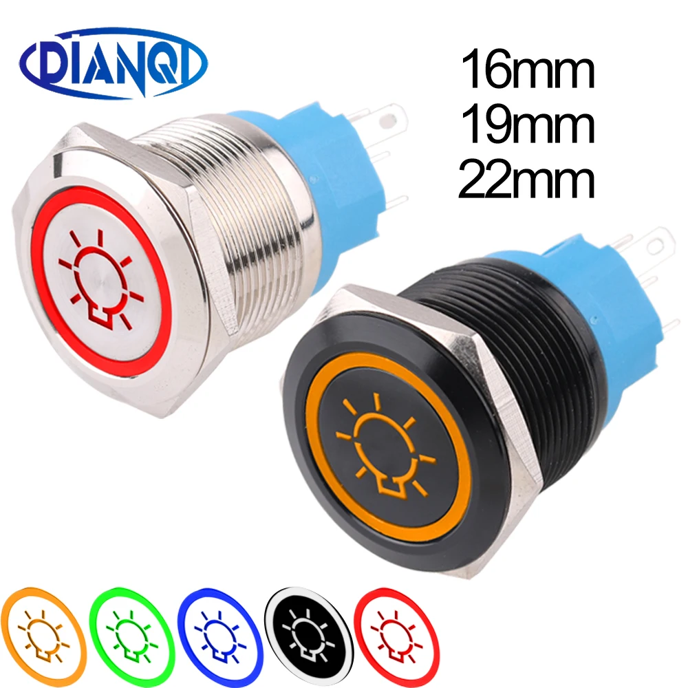 Bouton Poussoir LED 12 Mm – 12-24V DC, étanche IP65 – Pour Tableau De Commande, Projets DIY - 11