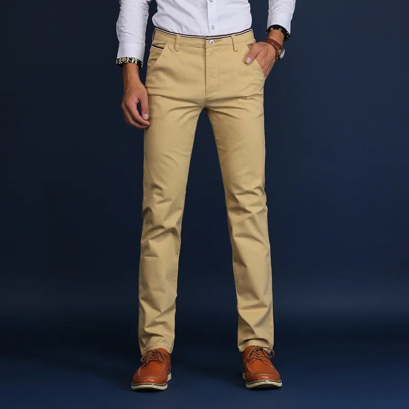Casual Pants 6 Colors Spring and Summer Men's Slim Casual Pants Fashion Business Cotton Thin Trousers Classic Style