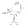 Stretch Bar Chair Cover Jacquard Bar Stool Seat Covers Slipcovers Short Back Small Size Hotel Banquet Dining Chair Case Home 2