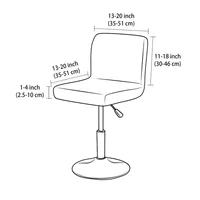Stretch Bar Chair Cover Jacquard Bar Stool Seat Covers Slipcovers Short Back Small Size Hotel Banquet Dining Chair Case Home 2