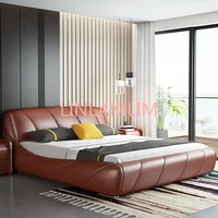 سرير من جلد البقر الأصلي الحقيقي سرير ناعم لغرفة النوم كاماس مضاءة موبليس دي دورميتوريو ياتاك موبيليا كوارتو أثاث فريد من نوعه 5
