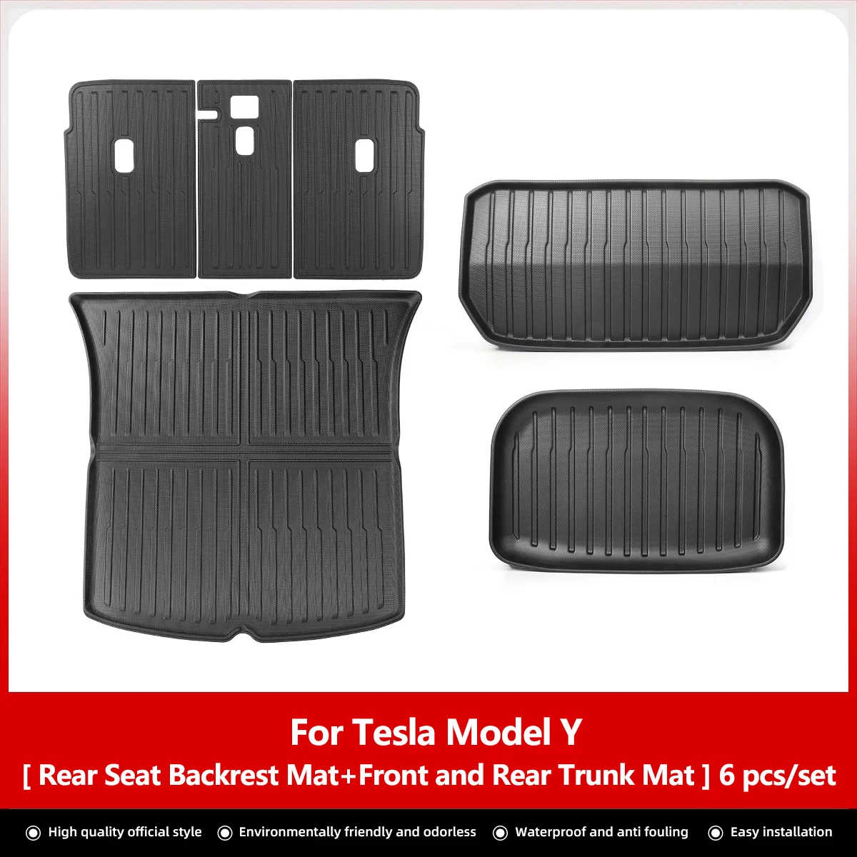 Premium Rear Seat Backrest Protective Pad - Trunk Mat and Anti-Kick Car Interior Accessory