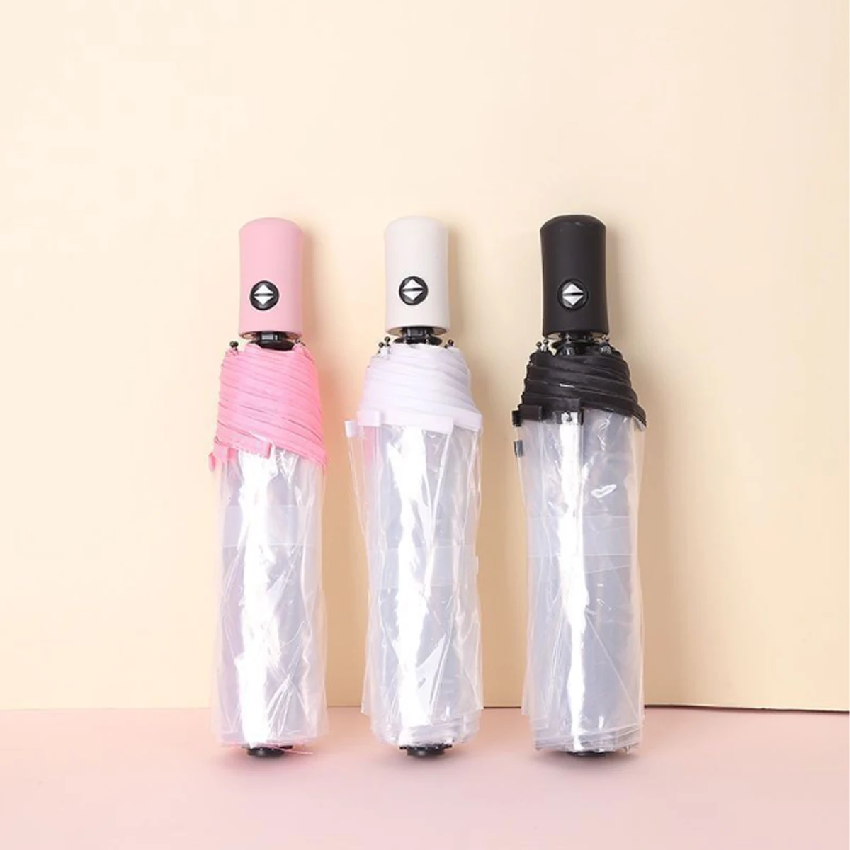 Automatic Transparent Folding Umbrella Waterproof Portable Rain Gear