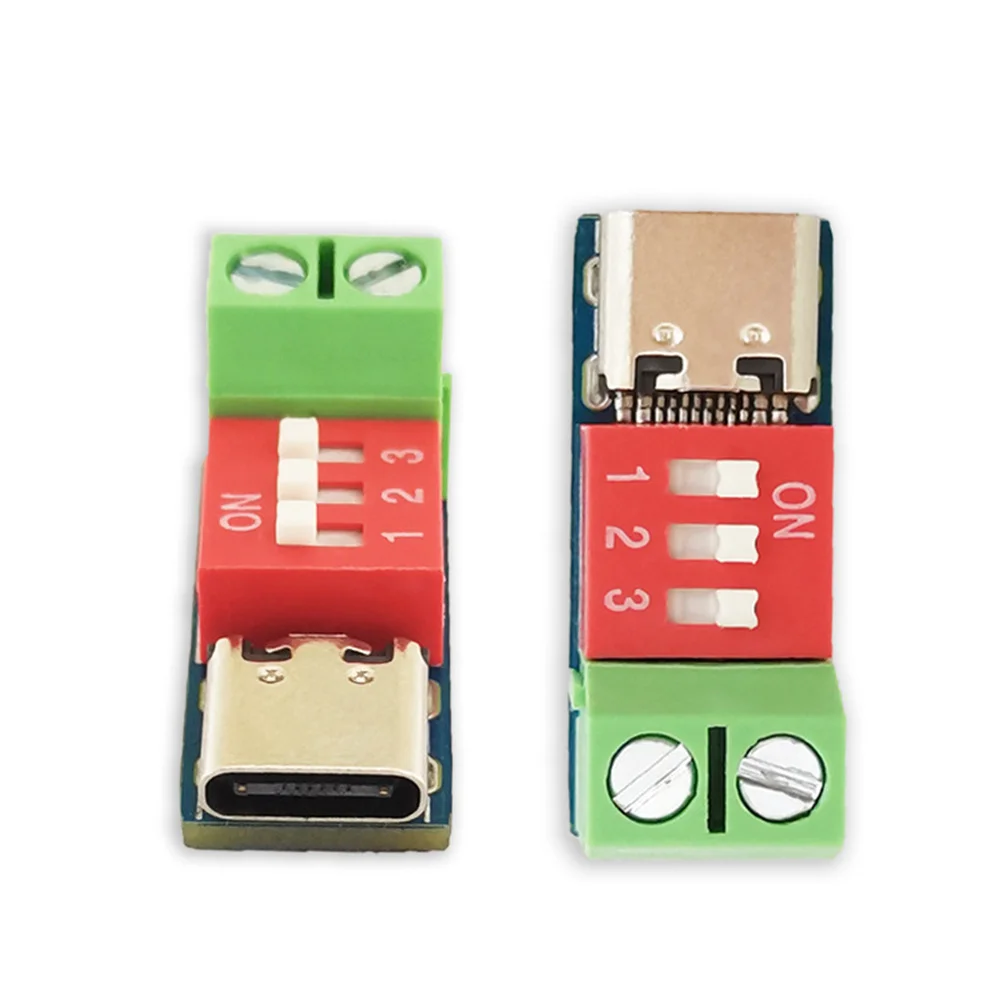 1개 USB-C PDSink PD 디코이 QC PD 고속 충전 테스트 보드 조절 가능한 전압 520V 다이얼 코드 조정
