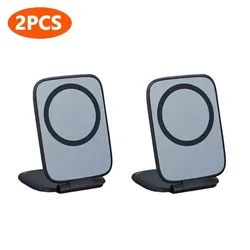 Ultra - Thin Magnetic Car Phone Holder - Adjustable and Foldable Vehicle Stand (2PCS)